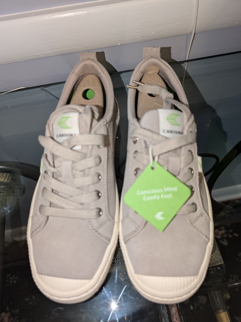 NIB Cariuma OCA Low Cloud Grey Suede Shoes Women US 9